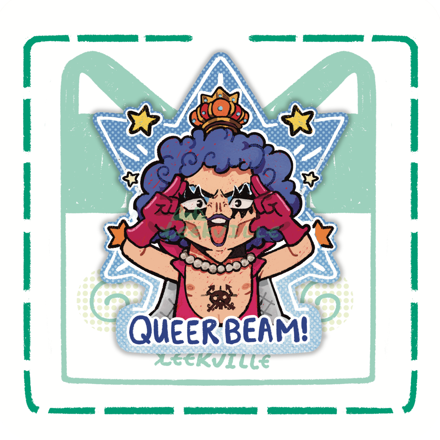 OP | Ivankov Queerbeam - Matte Vinyl Sticker