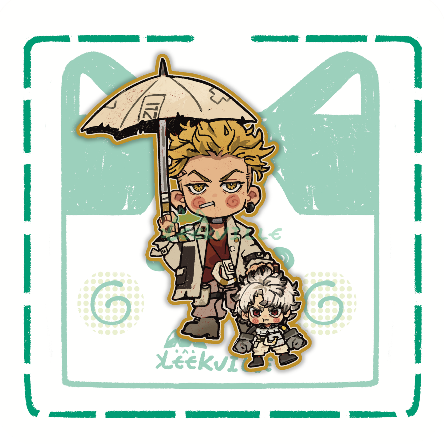 Gachi | Umbrella Boys - Matte Vinyl Sticker