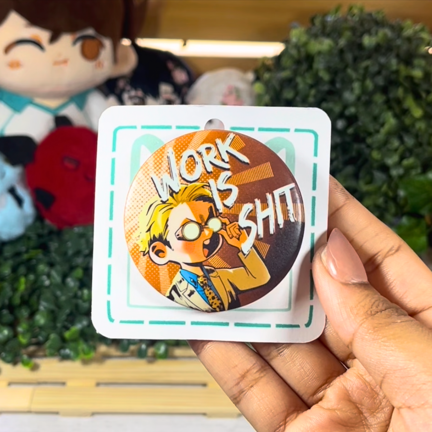 JJK | Work Is Sh*t - 2.25 Matte Button Badge
