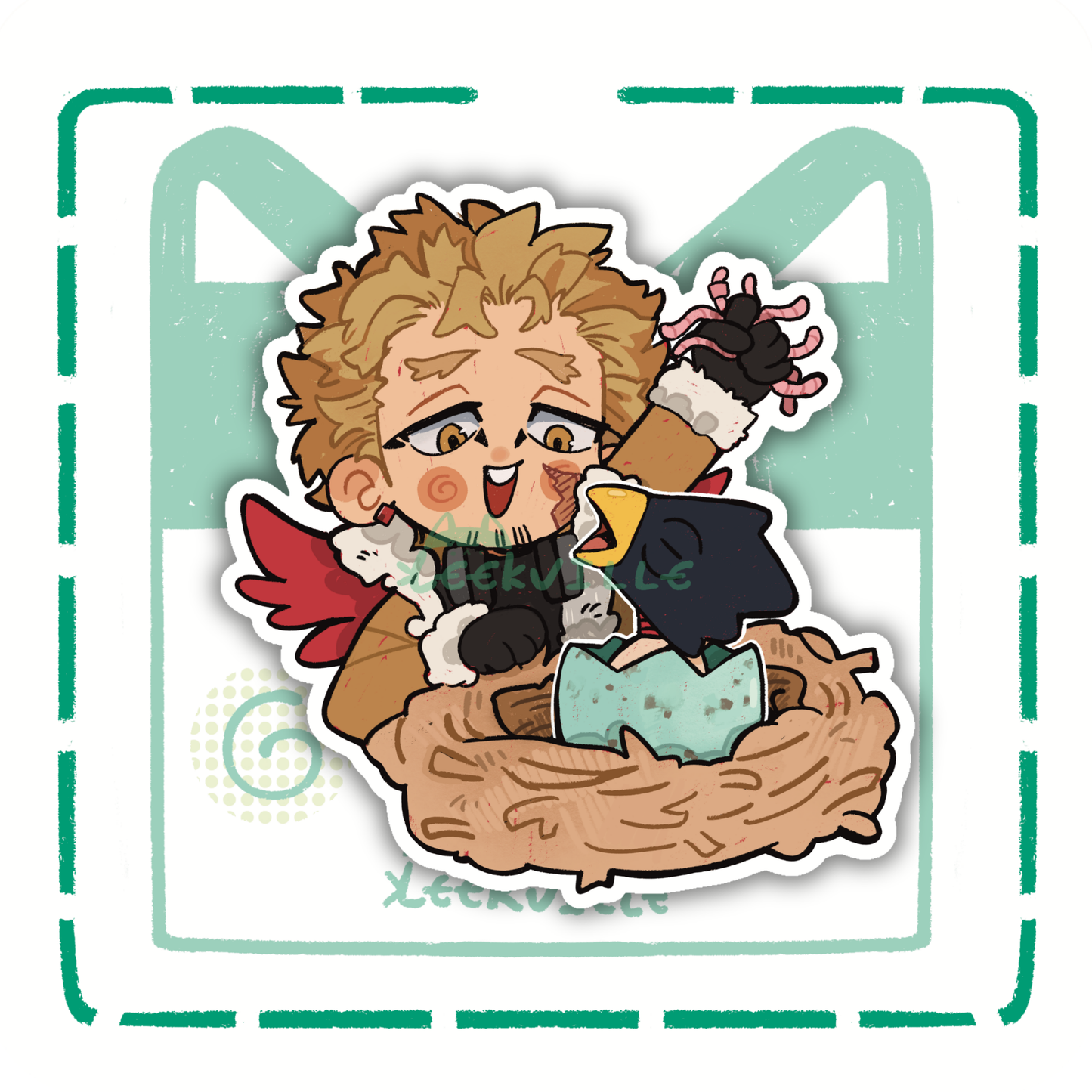 MHA | Dinner Time - Matte Vinyl Sticker