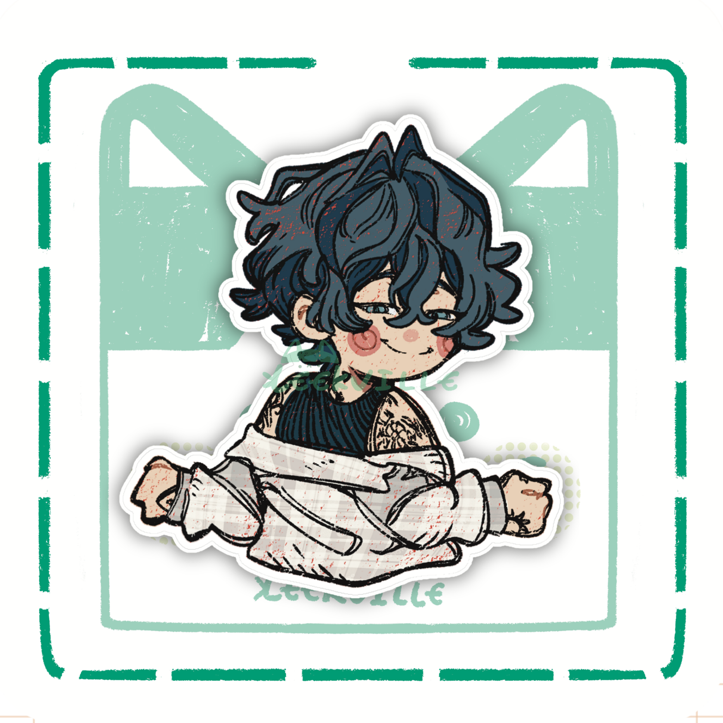 WBR | Chika & His Fangirl - Matte Vinyl Sticker