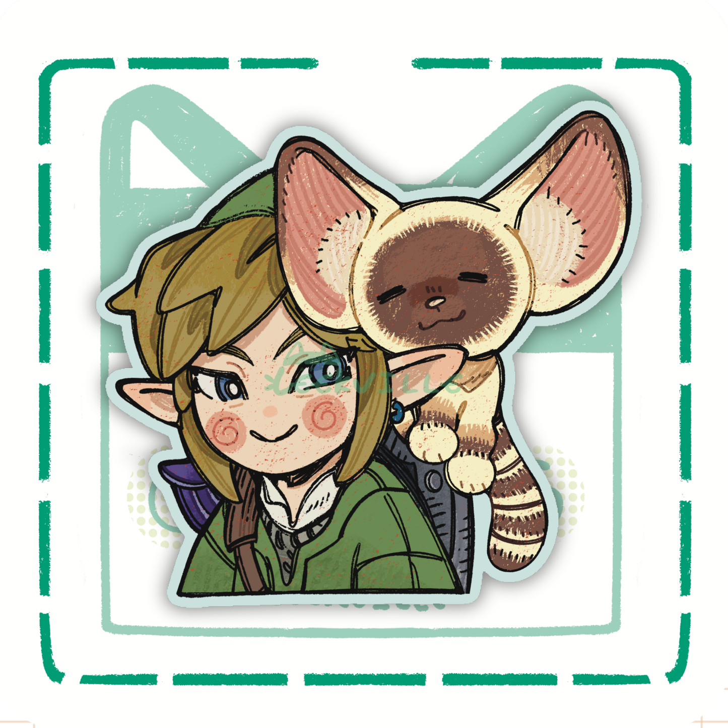 TLOZ | Link and Remlit  - Matte Vinyl Sticker