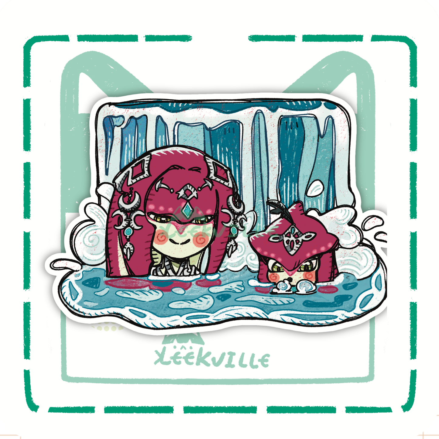 TLOZ | Zora Siblings - Matte Vinyl Sticker
