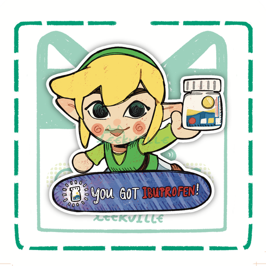 TLOZ | You got Ibuprofen!  - Matte Vinyl Sticker