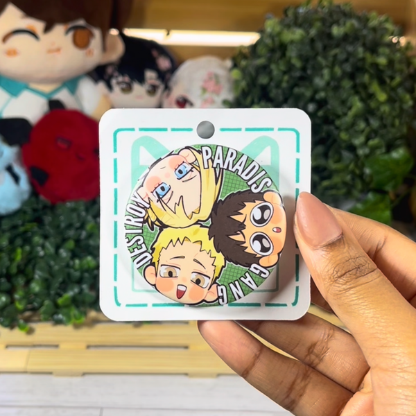 AOT | Destroy Paradis Gang - 2.25 Matte Button Badge