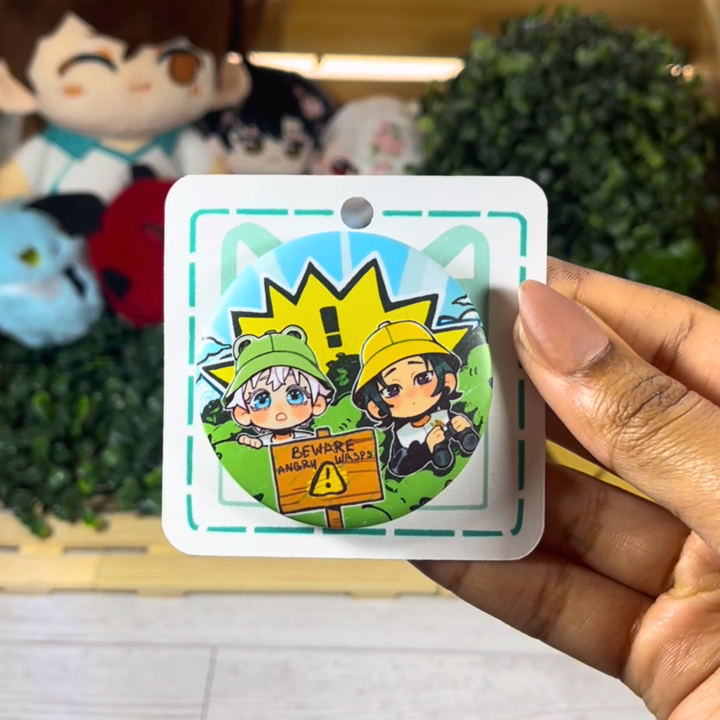 JJK | Beware Wasps - 2.25 Matte Button Badge