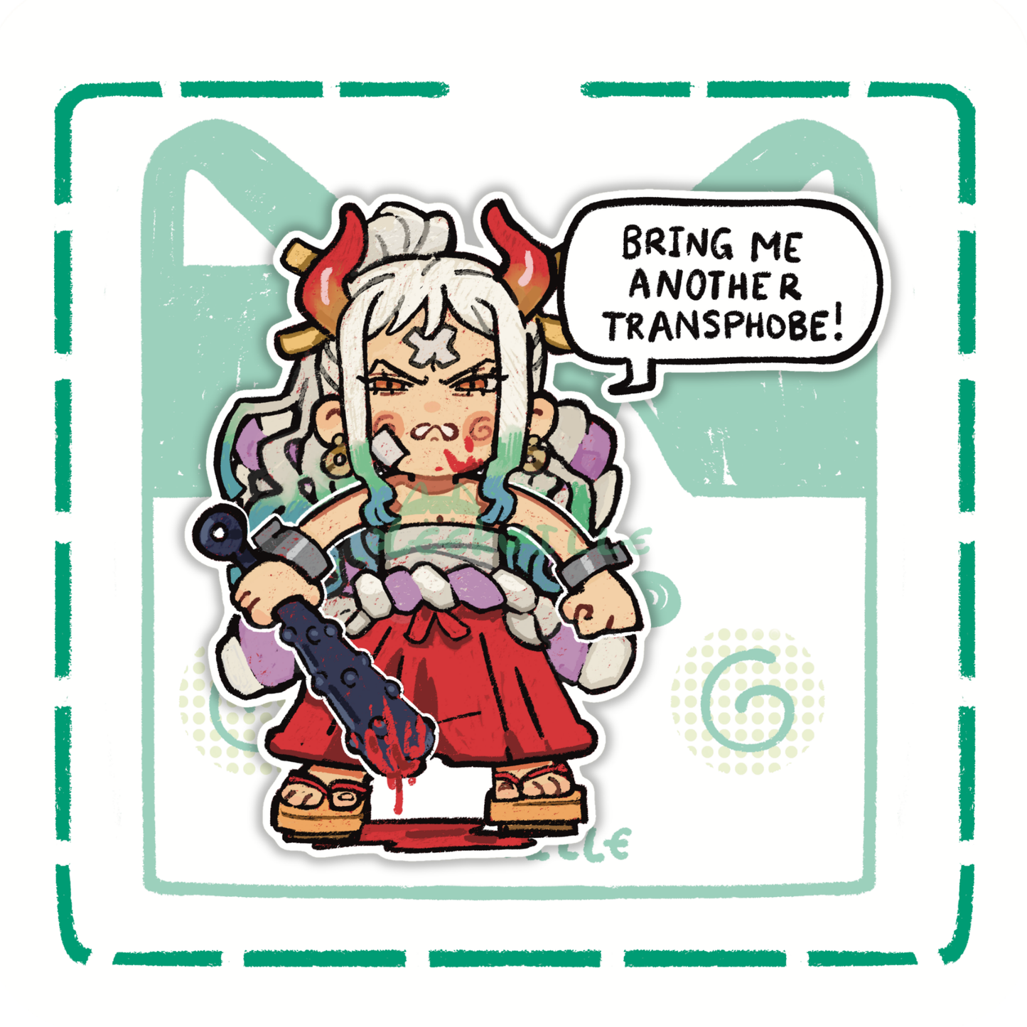 OP | Bring me Another Transphobe  - Matte Vinyl Sticker