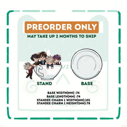[PREORDER ONLY] LADs | Kitty Teacup - Wooden Standee