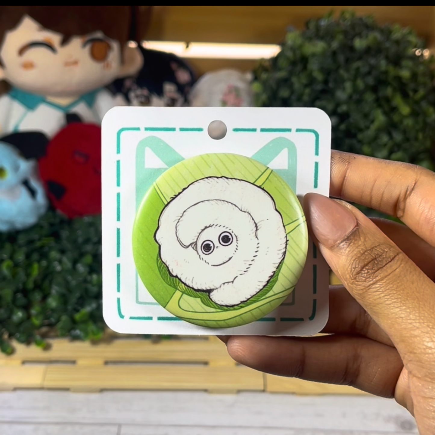 WHA | Brush Buddy - 2.25 Matte Button Badge