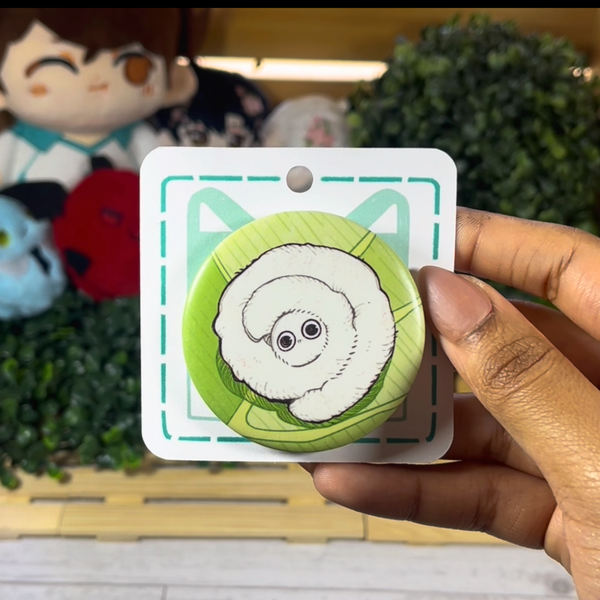 WHA | Brush Buddy - 2.25 Matte Button Badge